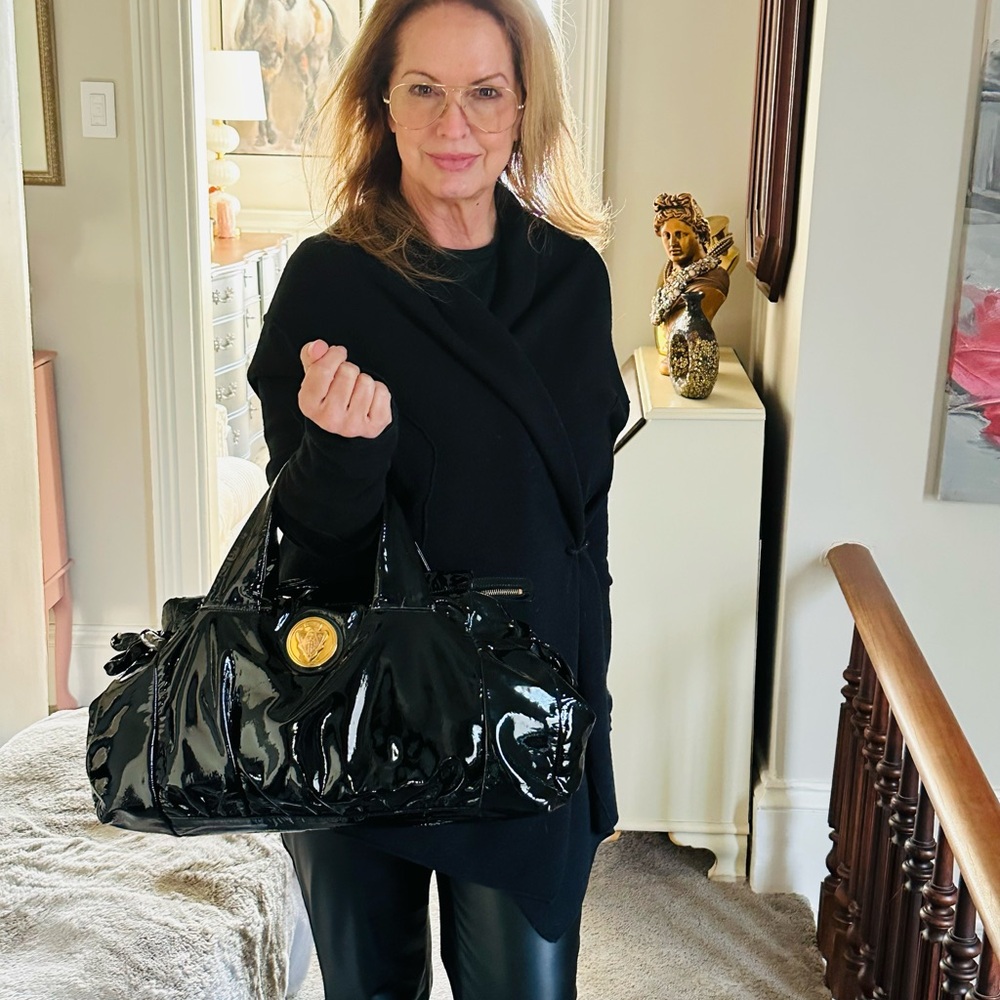 Gucci Glossy Black Tote Bag